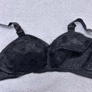Norvell Bra 34J Full Coverage 574 soft Cup Cone Floral Lace NWOT NOS